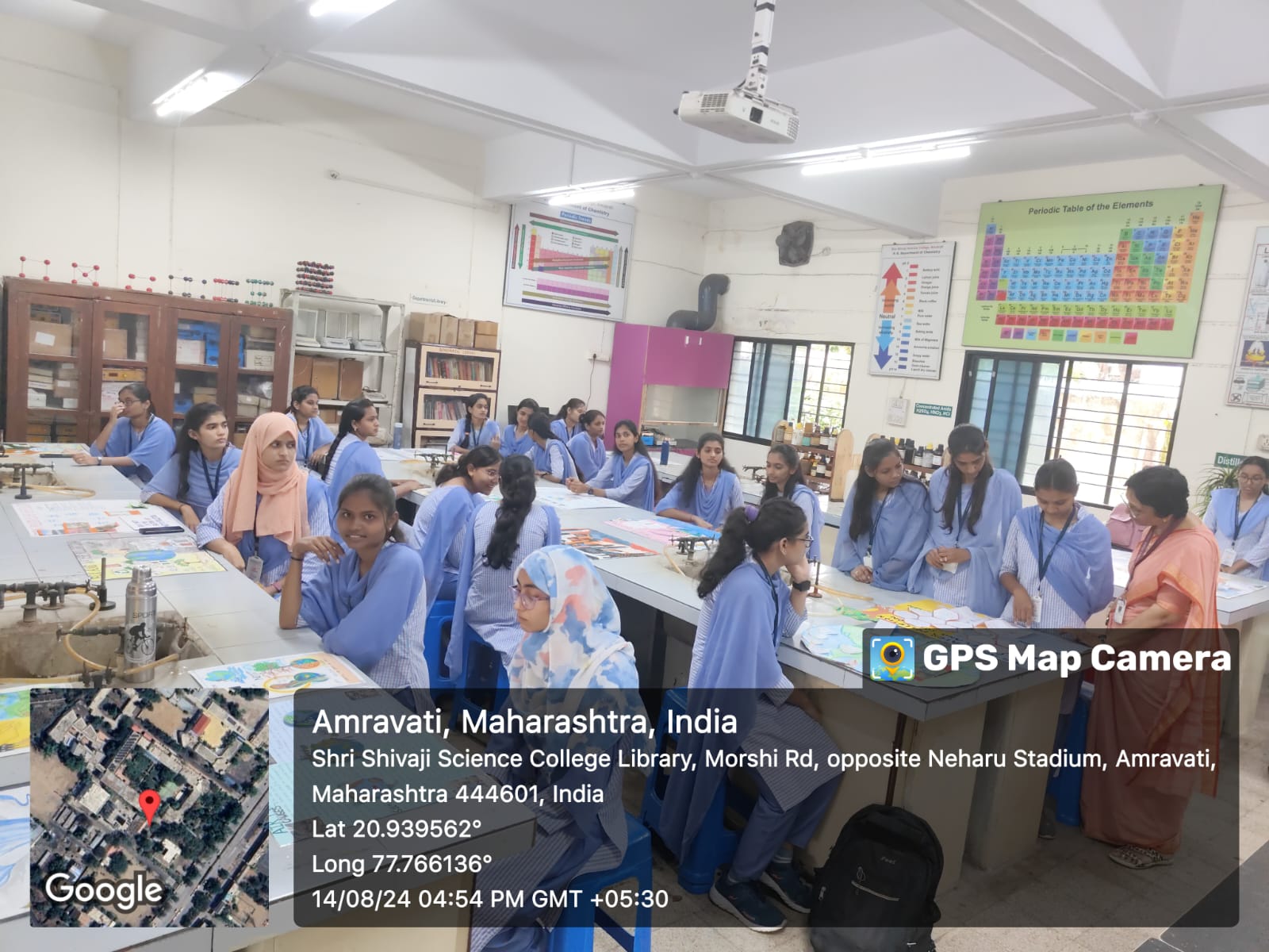 Interaction with students by Head