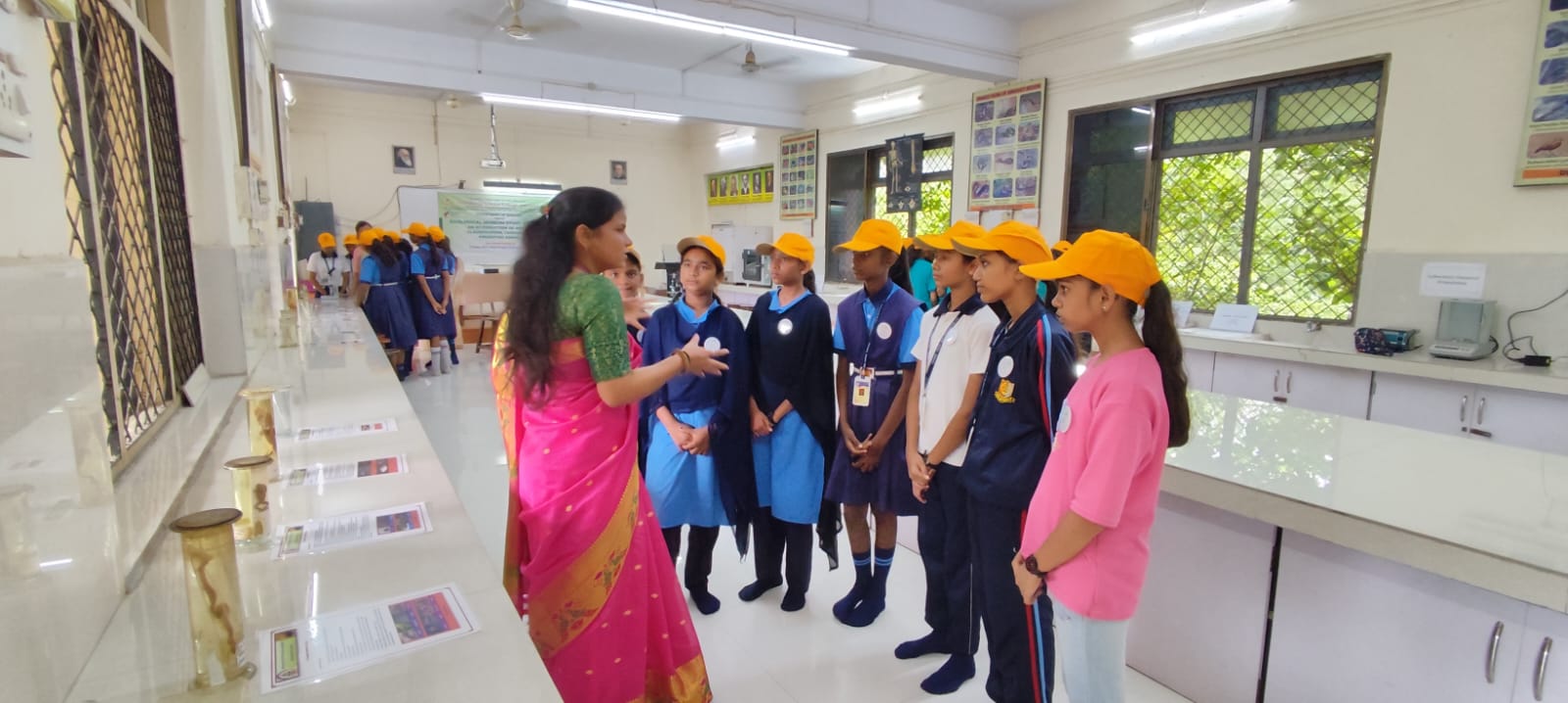 2. Dr. A. R. Rajoria giving information about chordate at station II