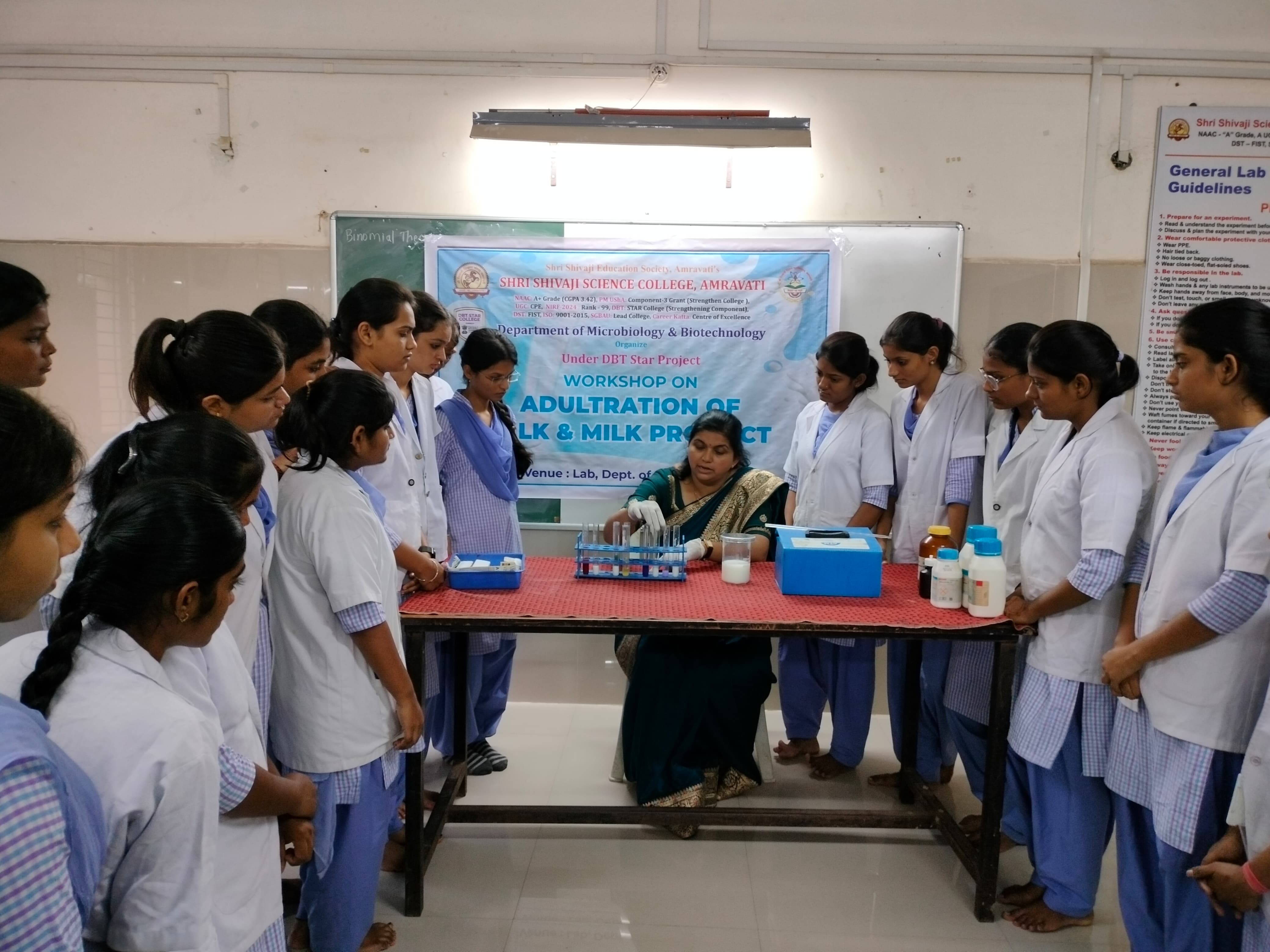  Demonstration of various milk test as per the protocol