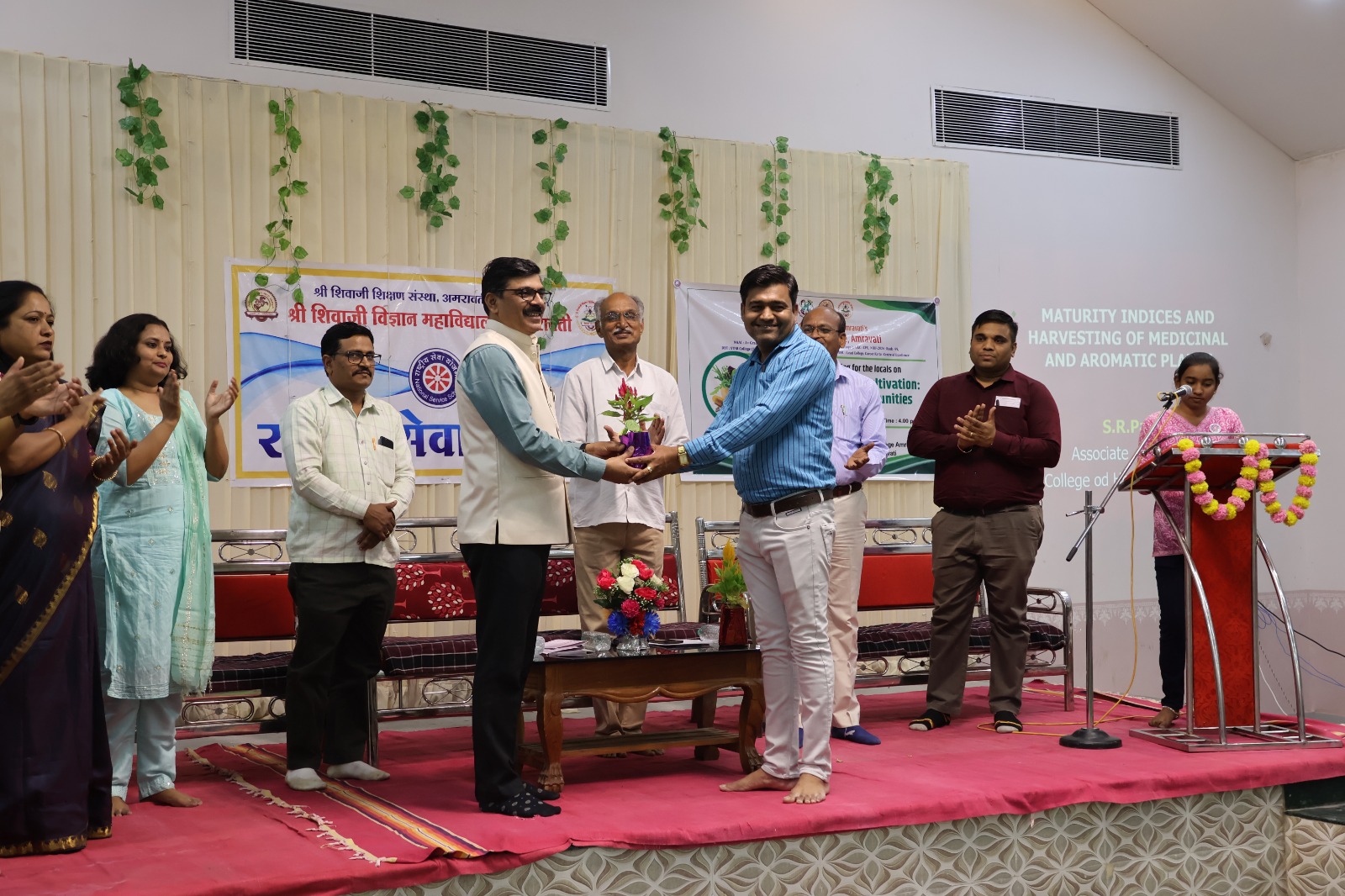 Felicitation of guest