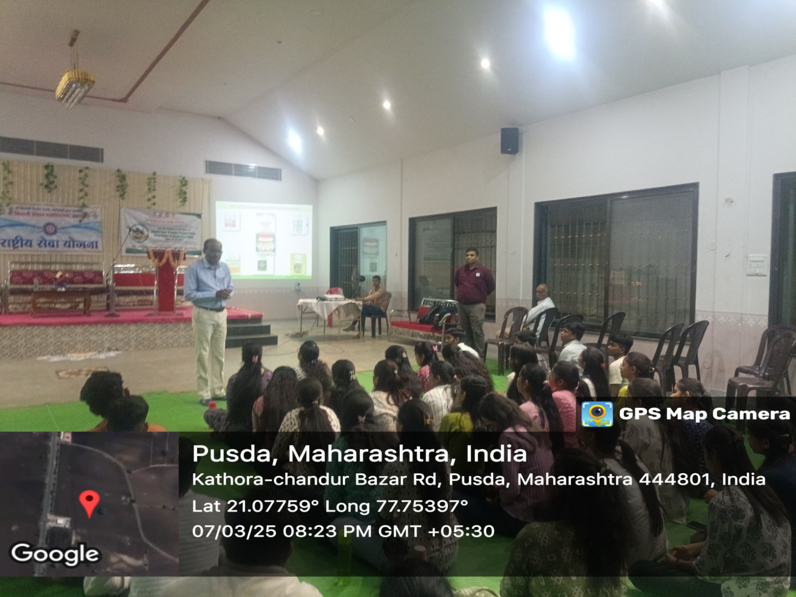 Speaker Dr S. R. Patil interacting with Students