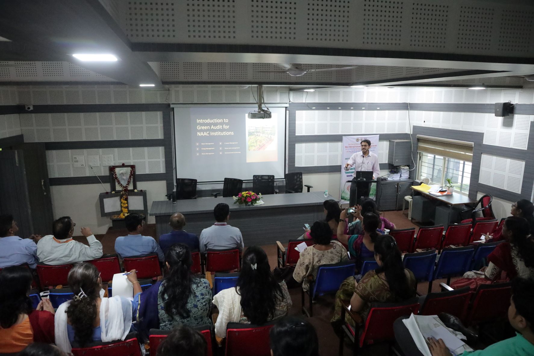 Third session of workshop taken by Mr. Om Bapat Director, Ground Zero Energy Solutions, Amravati on Energy Audit for Educational Institution.