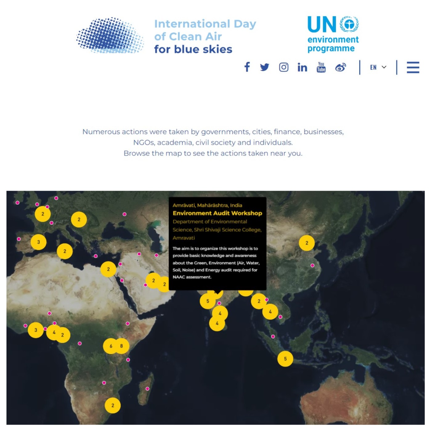 This Event Registered for UNEP-International Day of clean Air for Blue Skies Activity 2024