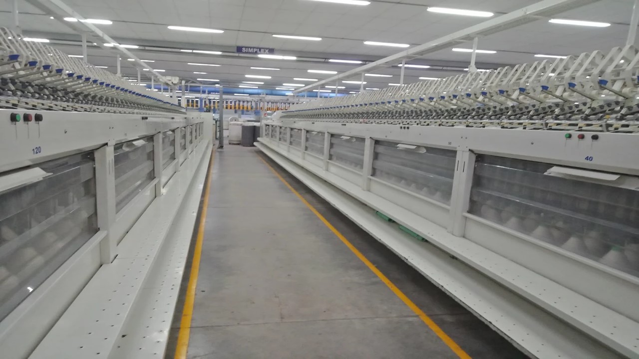 Spinning section machinery observed during the visit