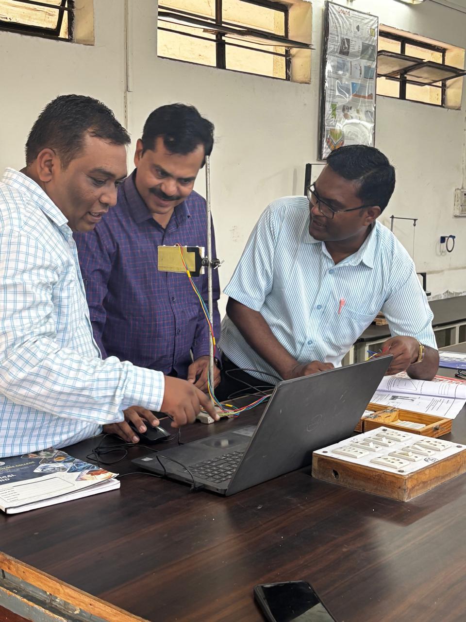 Faculties performing experiment