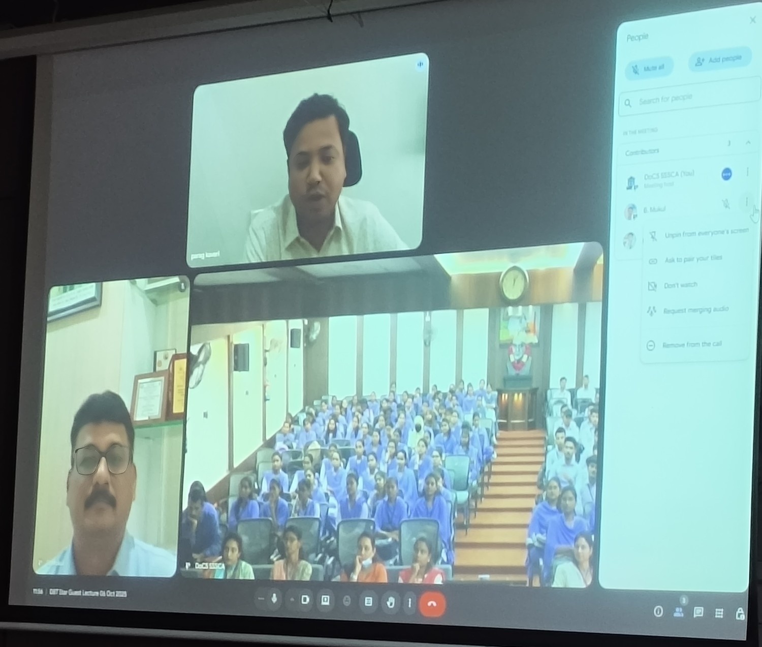 4_Resource  Person Dr.Parag Kaveri Delivering the lecture in online mode.